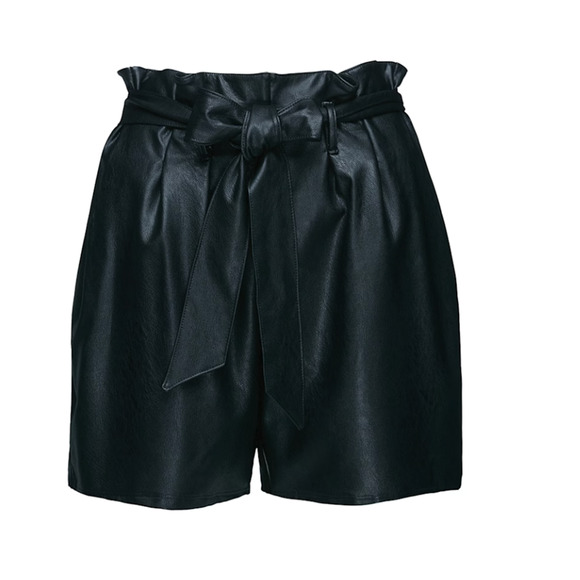 COMMANDO NWT Faux Leather Paperbag Shorts in Black // M - Picture 10 of 10
